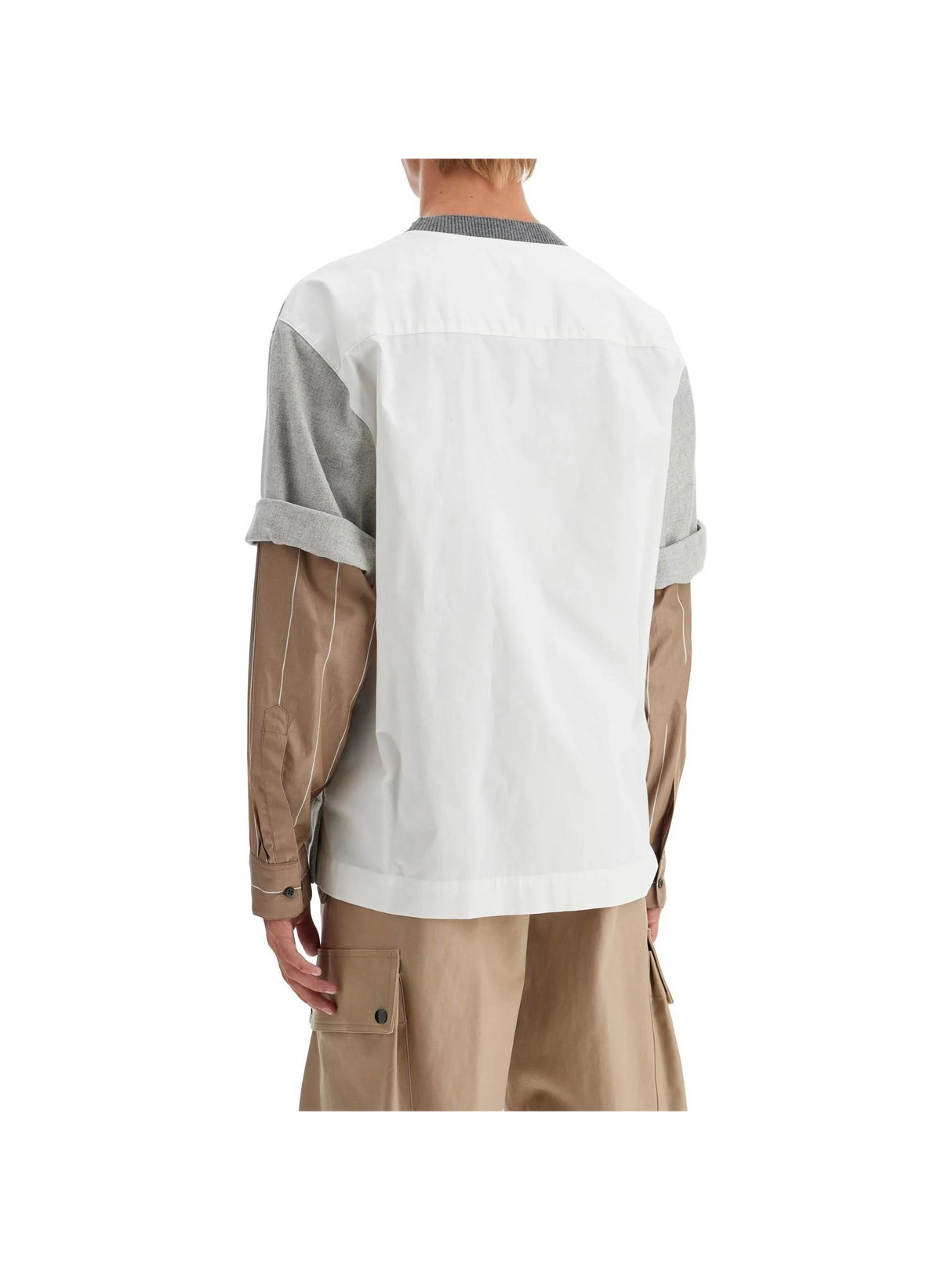 DRIES VAN NOTEN-Hybrid Cotton And Wool Shirt -JOHN JULIA.