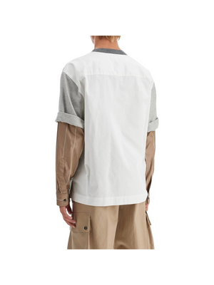 DRIES VAN NOTEN-Hybrid Cotton And Wool Shirt -JOHN JULIA.