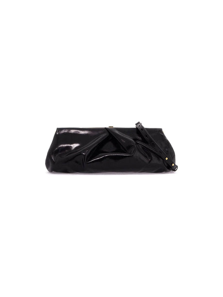 Naplak Textured Leather Clutch-Dries Van Noten-JOHN JULIA