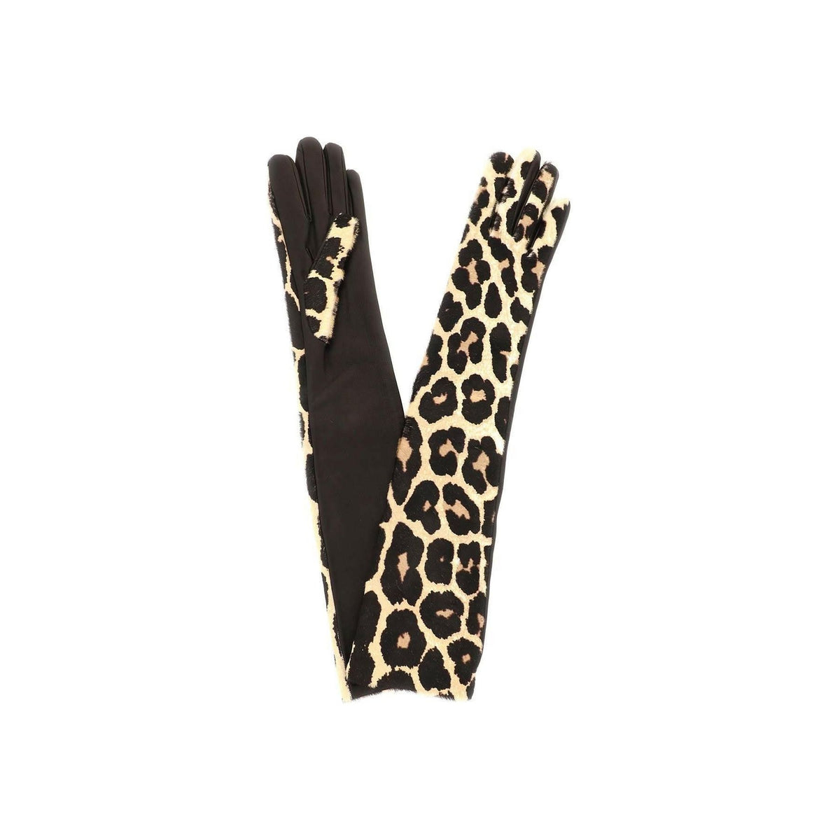 Leopard Print Calf Hair Gloves DRIES VAN NOTEN JOHN JULIA.