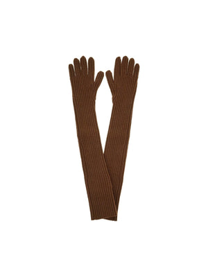 Long Ribbed Wool Gloves - OS - Men > Accessories > Scarves hats and gloves > Gloves