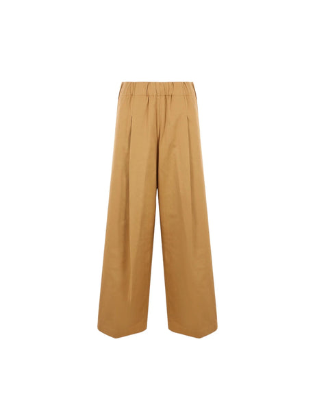 Pila Wide-Leg Cotton Trousers-DRIES VAN NOTEN-JOHN JULIA