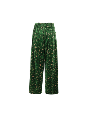 Pila Wide-leg Velvet Trousers-DRIES VAN NOTEN-JOHN JULIA