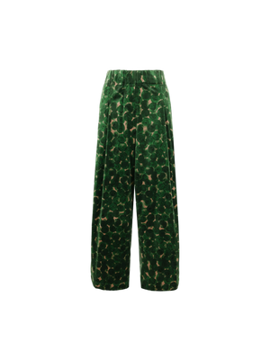 Pila Wide-leg Velvet Trousers-DRIES VAN NOTEN-JOHN JULIA