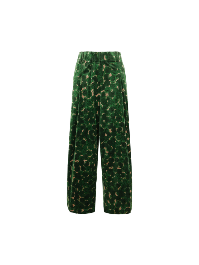 Pila Wide-leg Velvet Trousers-DRIES VAN NOTEN-JOHN JULIA