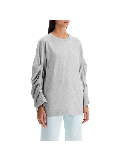 T-shirt With Pleated Sleeves Heynas