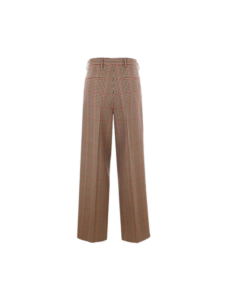 Porter Check Wool Trousers-DRIES VAN NOTEN-JOHN JULIA