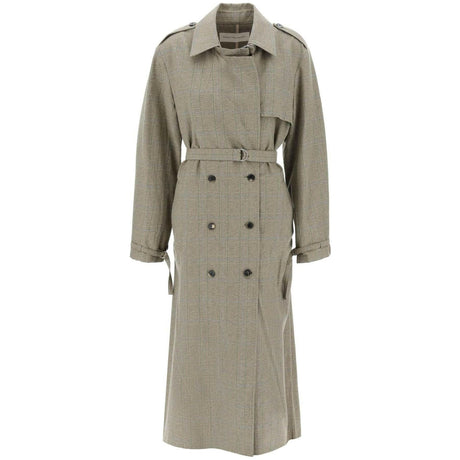 Renwick Cotton-Blend Prince of Wales Floor-Length Trench Coat DRIES VAN NOTEN JOHN JULIA.