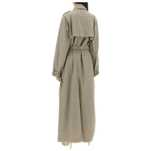 Renwick Cotton-Blend Prince of Wales Floor-Length Trench Coat DRIES VAN NOTEN JOHN JULIA.