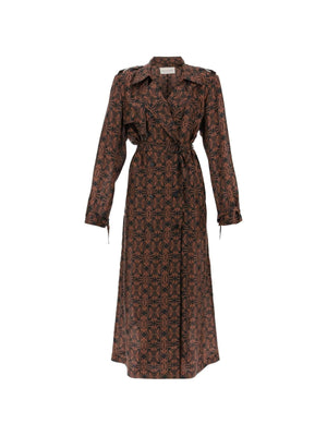 Renwicks Silk Chiffon Dust Coat with Print Detail DRIES VAN NOTEN JOHN JULIA.