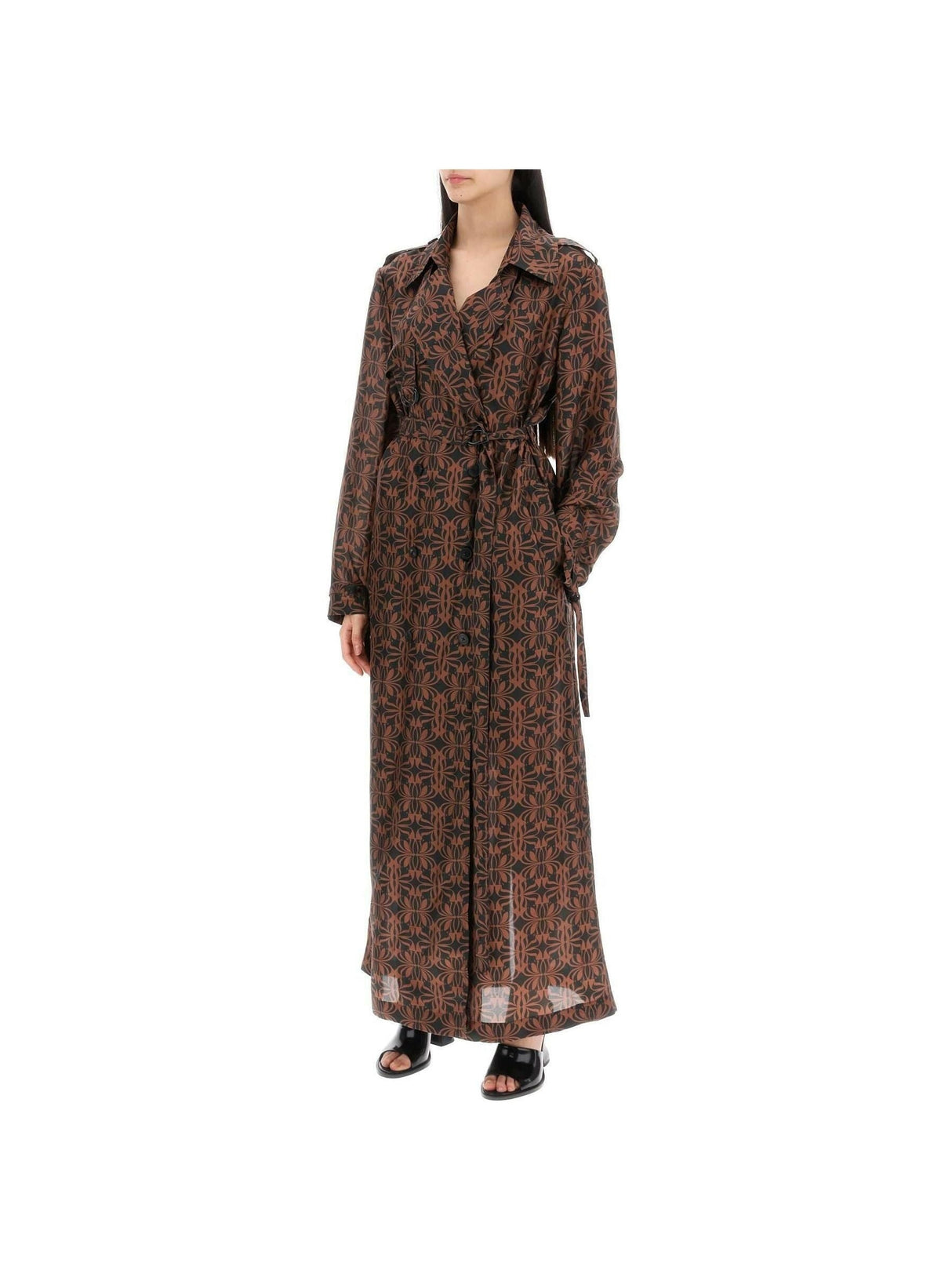 Renwicks Silk Chiffon Dust Coat with Print Detail DRIES VAN NOTEN JOHN JULIA.