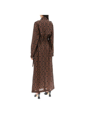 Renwicks Silk Chiffon Dust Coat with Print Detail DRIES VAN NOTEN JOHN JULIA.