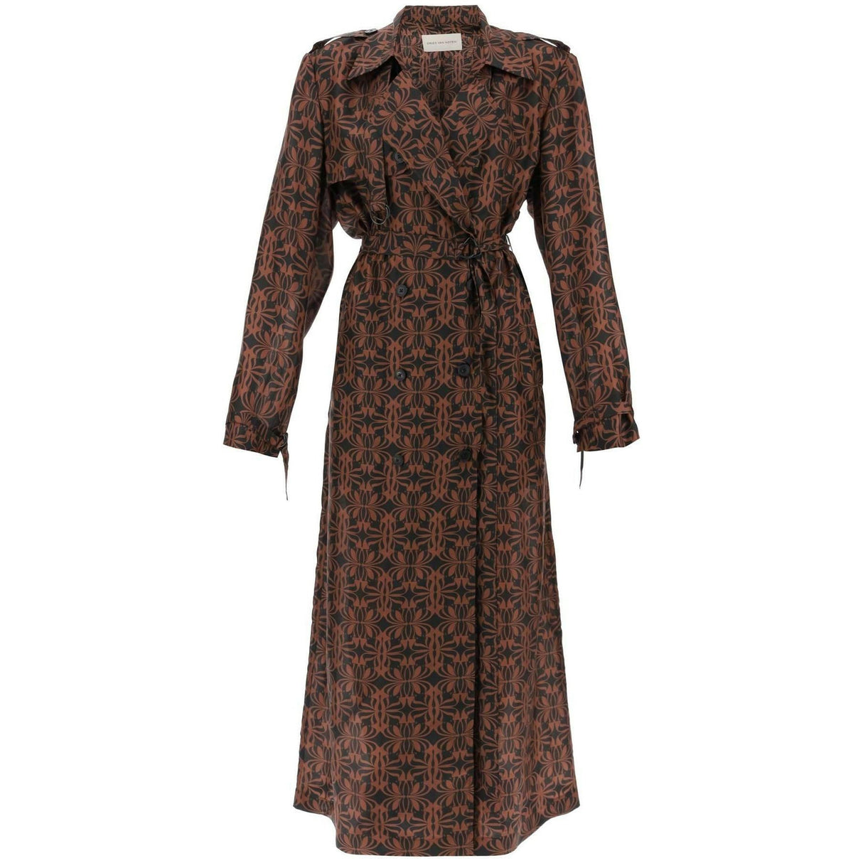 Renwicks Silk Chiffon Dust Coat with Print Detail DRIES VAN NOTEN JOHN JULIA.