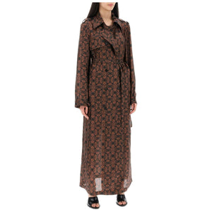 Renwicks Silk Chiffon Dust Coat with Print Detail DRIES VAN NOTEN JOHN JULIA.