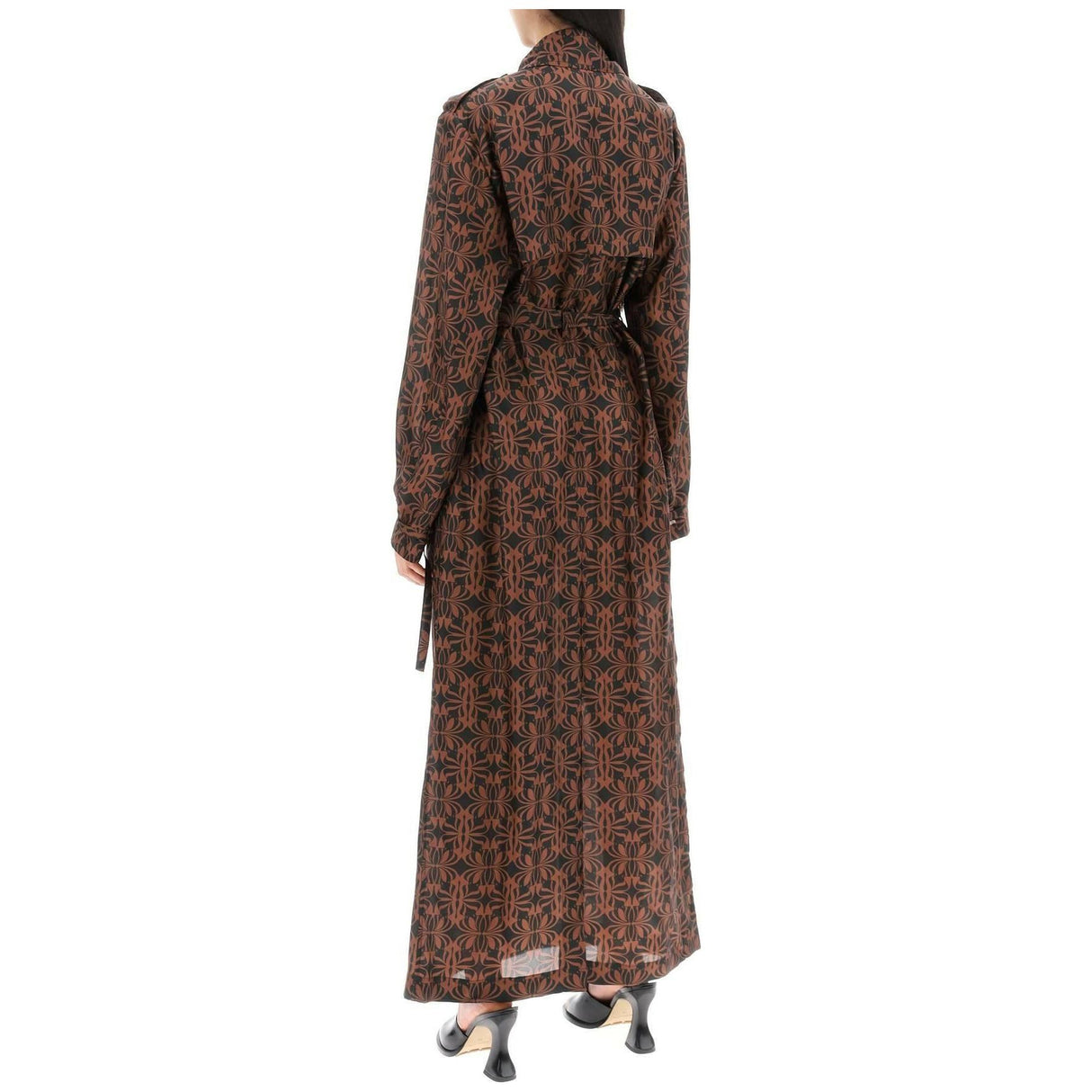 Renwicks Silk Chiffon Dust Coat with Print Detail DRIES VAN NOTEN JOHN JULIA.