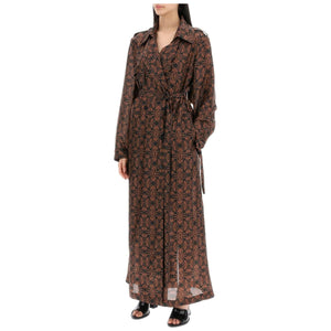 Renwicks Silk Chiffon Dust Coat with Print Detail DRIES VAN NOTEN JOHN JULIA.