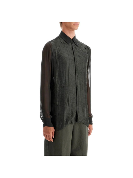 DRIES VAN NOTEN-Sequined Viscose Shirt-JOHN JULIA