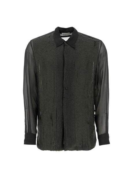 DRIES VAN NOTEN-Sequined Viscose Shirt-JOHN JULIA