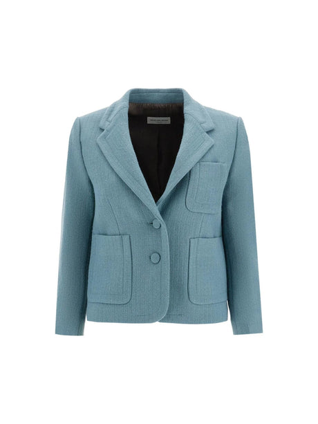 Crepe Wool Tailored Jacket-Dries Van Noten-JOHN JULIA