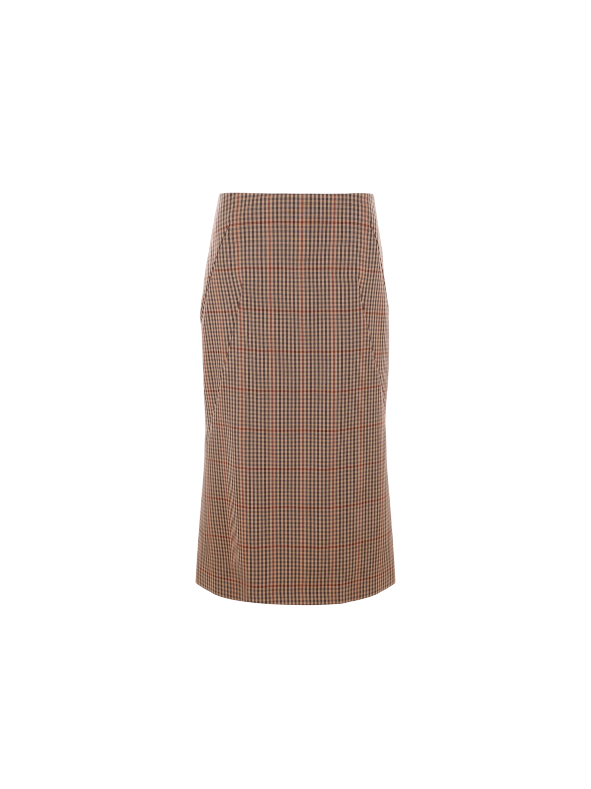 Sibyl Check Wool Midi Skirt-DRIES VAN NOTEN-JOHN JULIA