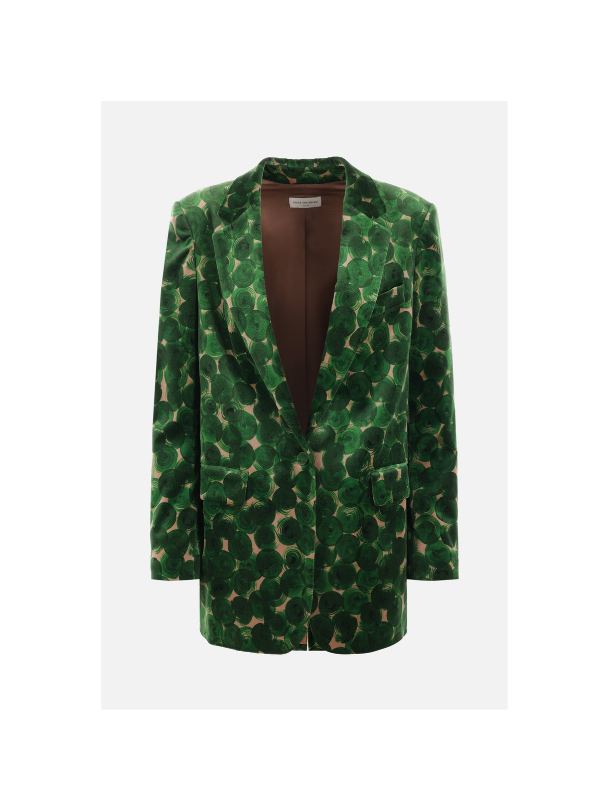 Velvet Graphic Single-breasted Jacket-DRIES VAN NOTEN-JOHN JULIA