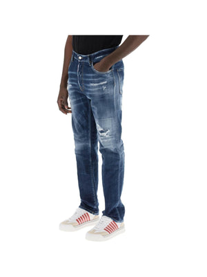 642 Jeans In Denim Destroyed Wash DSQUARED2 JOHN JULIA.