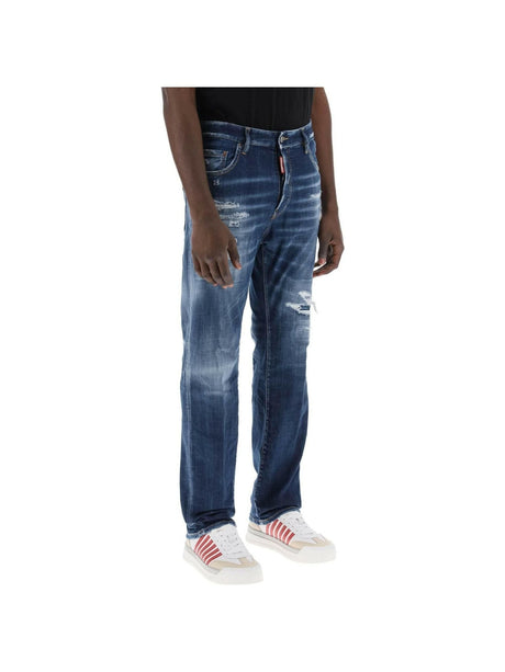 642 Jeans In Denim Destroyed Wash DSQUARED2 JOHN JULIA.