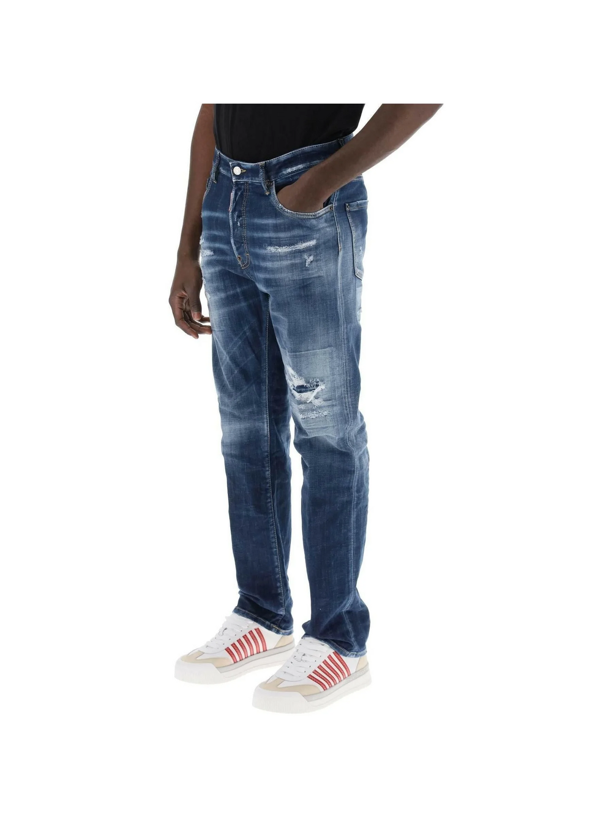 642 Jeans In Denim Destroyed Wash DSQUARED2 JOHN JULIA.