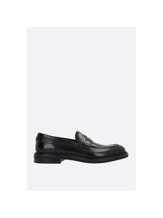 Altavilla Brushed Leather Loafers-DSQUARED2-JOHN JULIA