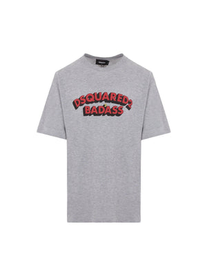 Badass Logo Printed T-shirt-DSQUARED2-JOHN JULIA