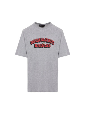 Badass Logo Printed T-shirt-DSQUARED2-JOHN JULIA