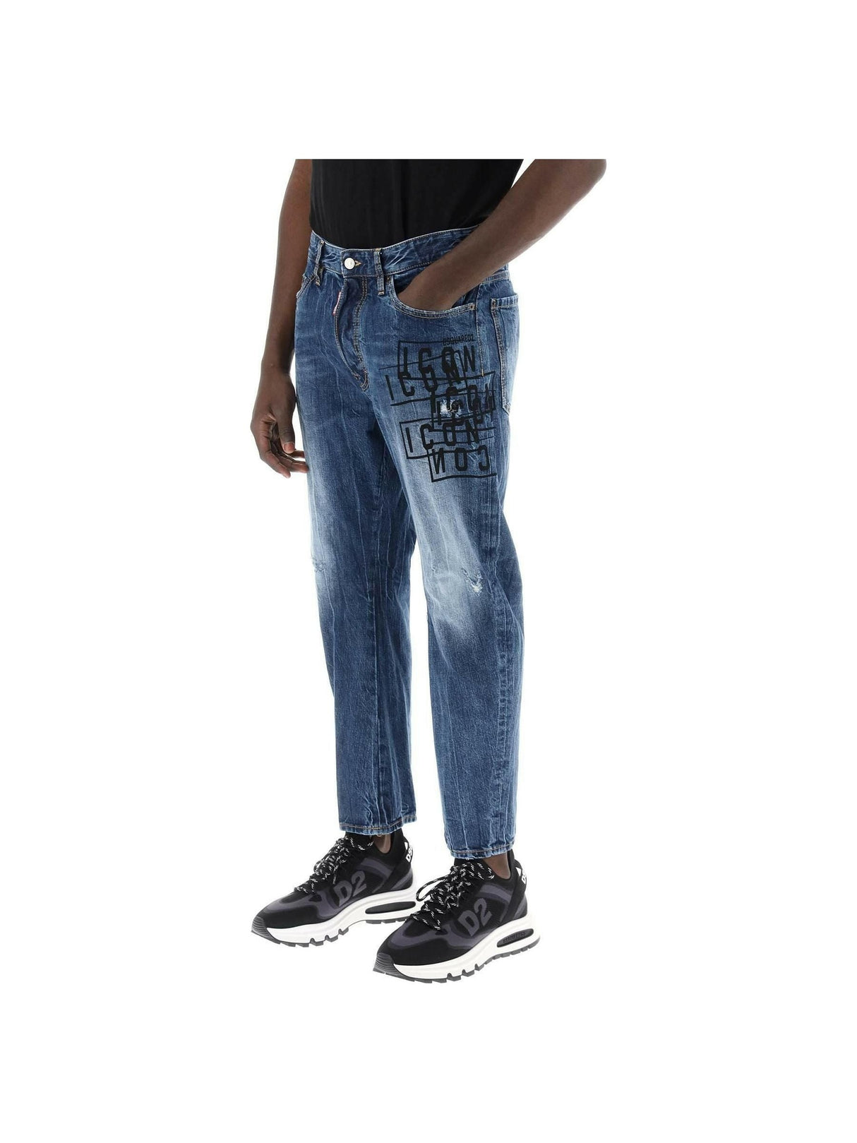 Bro Jeans In Icon Dark Wash Stamps DSQUARED2 JOHN JULIA.