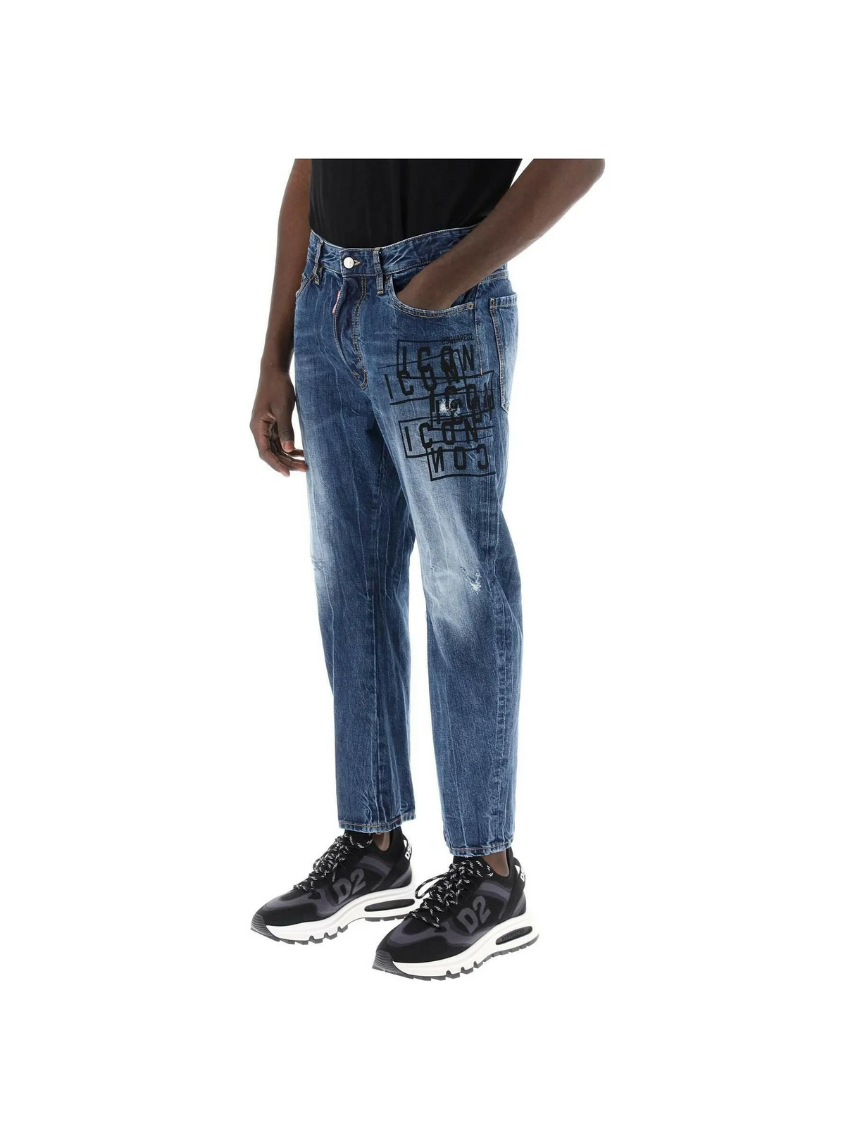 Bro Jeans In Icon Dark Wash Stamps DSQUARED2 JOHN JULIA.