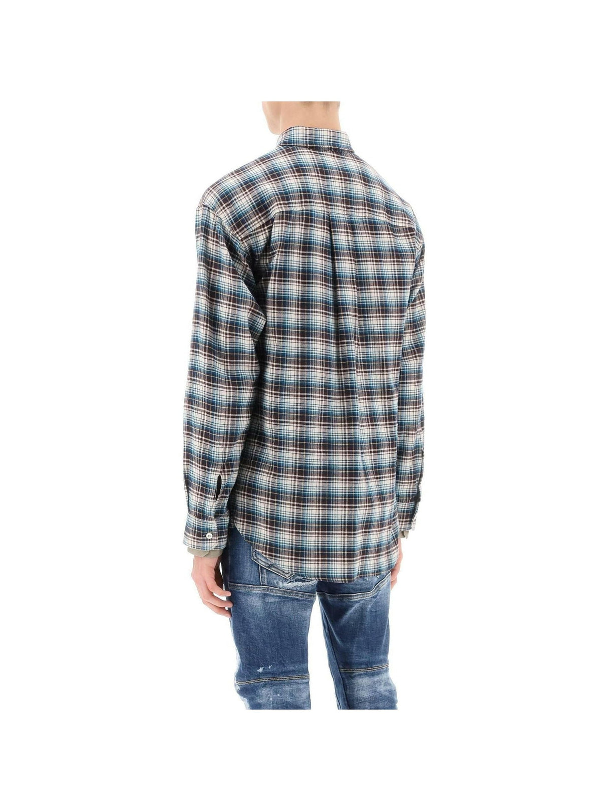 Check Shirt With Layered Sleeves DSQUARED2 JOHN JULIA.