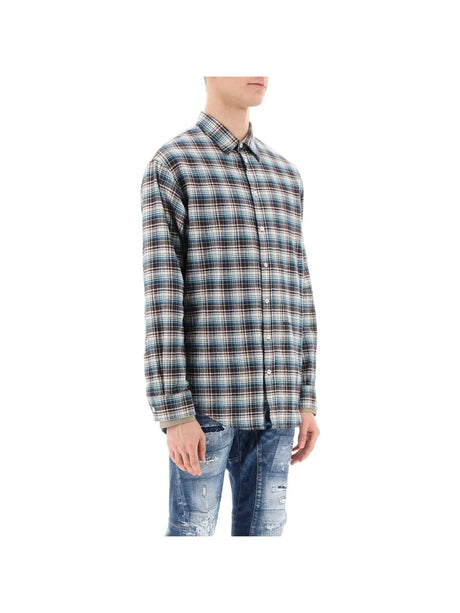 Check Shirt With Layered Sleeves DSQUARED2 JOHN JULIA.