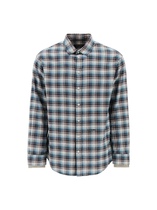 Check Shirt With Layered Sleeves DSQUARED2 JOHN JULIA.