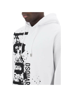 Cool Fit Hoodie With Icon Splash Print DSQUARED2 JOHN JULIA.