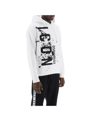 Cool Fit Hoodie With Icon Splash Print DSQUARED2 JOHN JULIA.