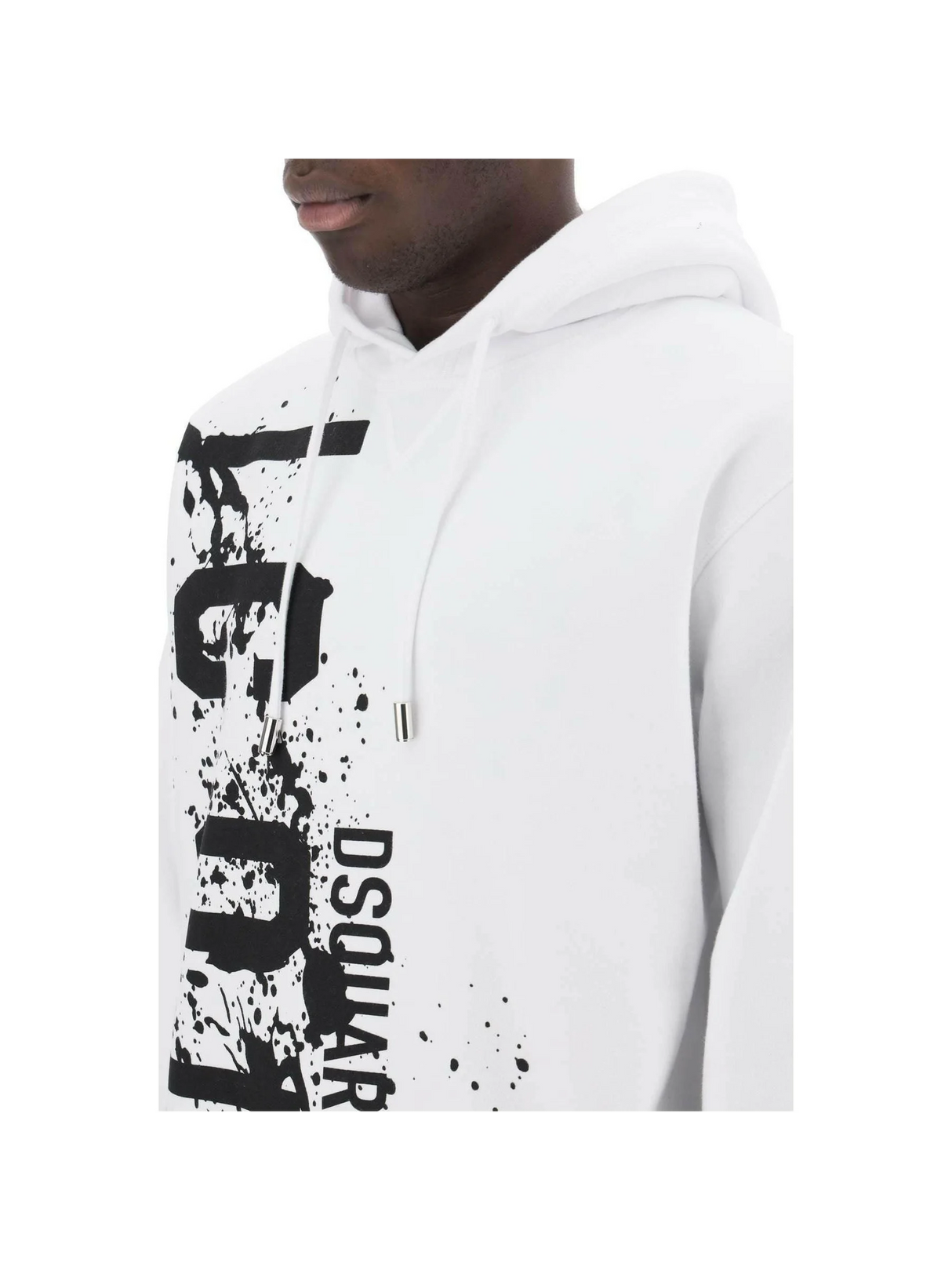 Cool Fit Hoodie With Icon Splash Print DSQUARED2 JOHN JULIA.