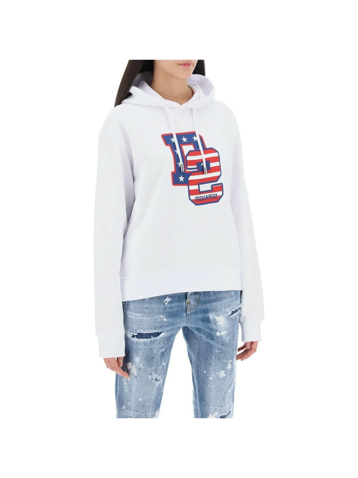 Cool Fit Hoodie With Graphic Print DSQUARED2 JOHN JULIA.