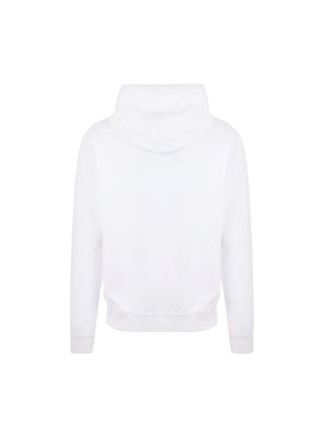 Leaf Logo Printed Fleece Hoodie-DSQUARED2-JOHN JULIA