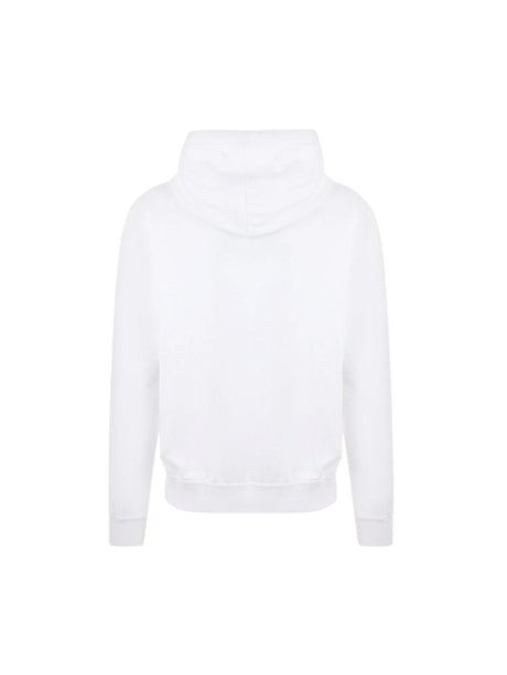 Leaf Logo Printed Fleece Hoodie-DSQUARED2-JOHN JULIA