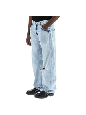 Light Wash Destroyed Oversized Jeans DSQUARED2 JOHN JULIA.