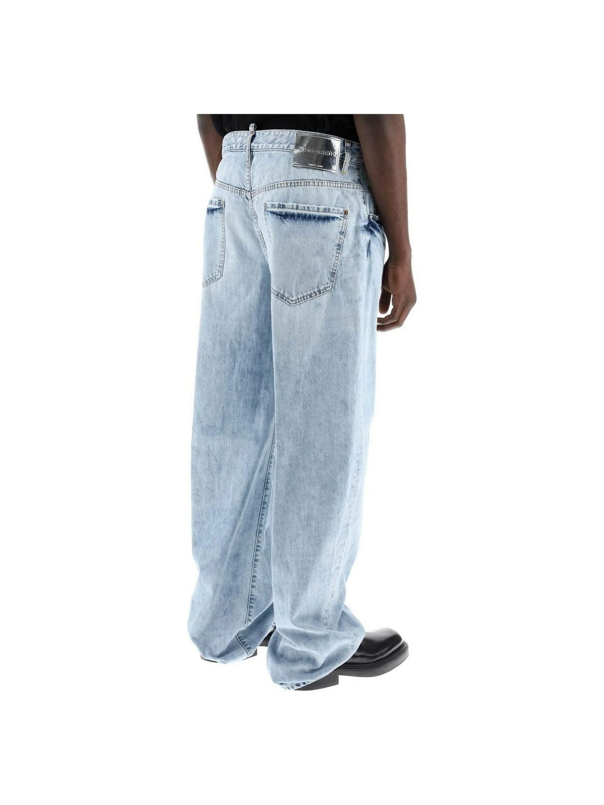 Light Wash Destroyed Oversized Jeans DSQUARED2 JOHN JULIA.