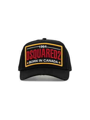 Logo Patch Cotton Baseball Cap-DSQUARED2-JOHN JULIA