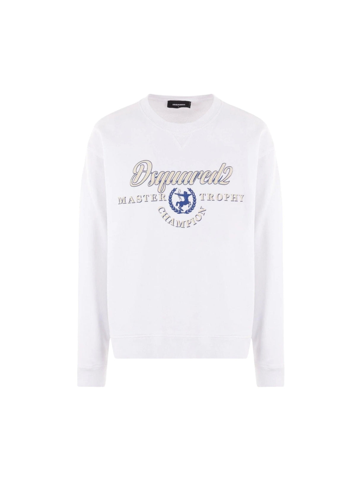 Logo Print Cotton Fleece Sweatshirt-DSQUARED2-JOHN JULIA