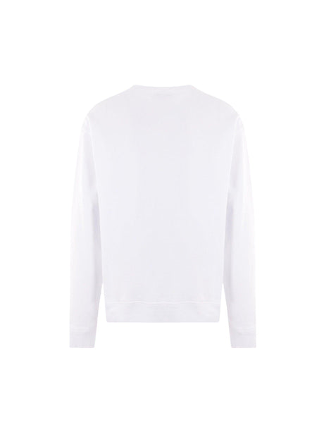 Logo Print Cotton Fleece Sweatshirt-DSQUARED2-JOHN JULIA