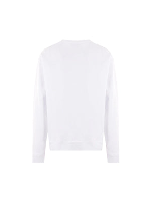 Logo Print Cotton Fleece Sweatshirt-DSQUARED2-JOHN JULIA