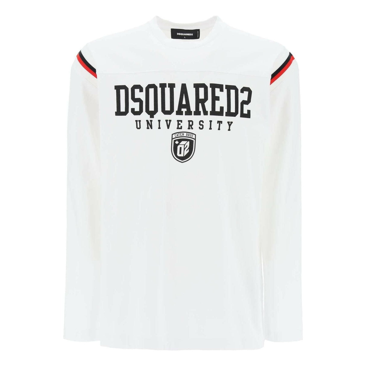 Long Sleeved Varsity T-Shirt DSQUARED2 JOHN JULIA.