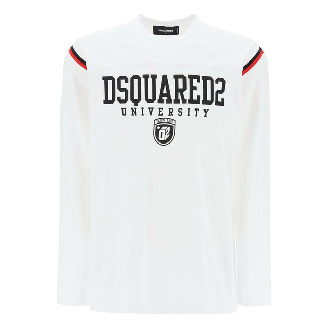 Long Sleeved Varsity T-Shirt DSQUARED2 JOHN JULIA.